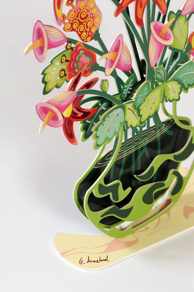 Waves Vase - metal flower artwork - joyart gallery - 2