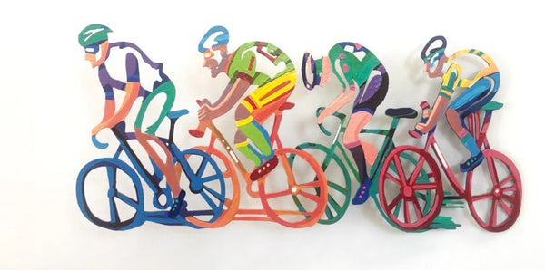 Bicycles - a small wall sculpture