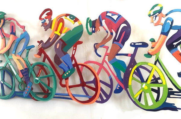 Bicycles - a small wall sculpture