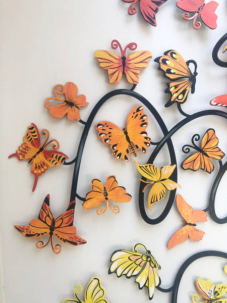 Round Butterflies 3 - a wall sculpture