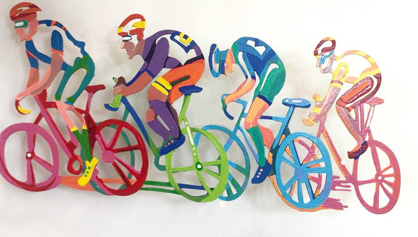 Bicycles 5- a small wall sculpture