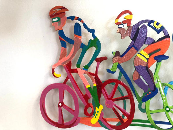 Bicycles 5- a small wall sculpture