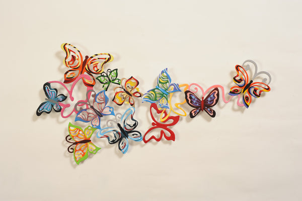Medium Wall Butterflies 11 - metal wall art from Israel - joyart gallery - 4